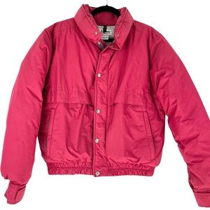Vintage LL Bean Down Gortex Puffer Jacket Sz M Red Bomber